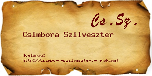 Csimbora Szilveszter névjegykártya